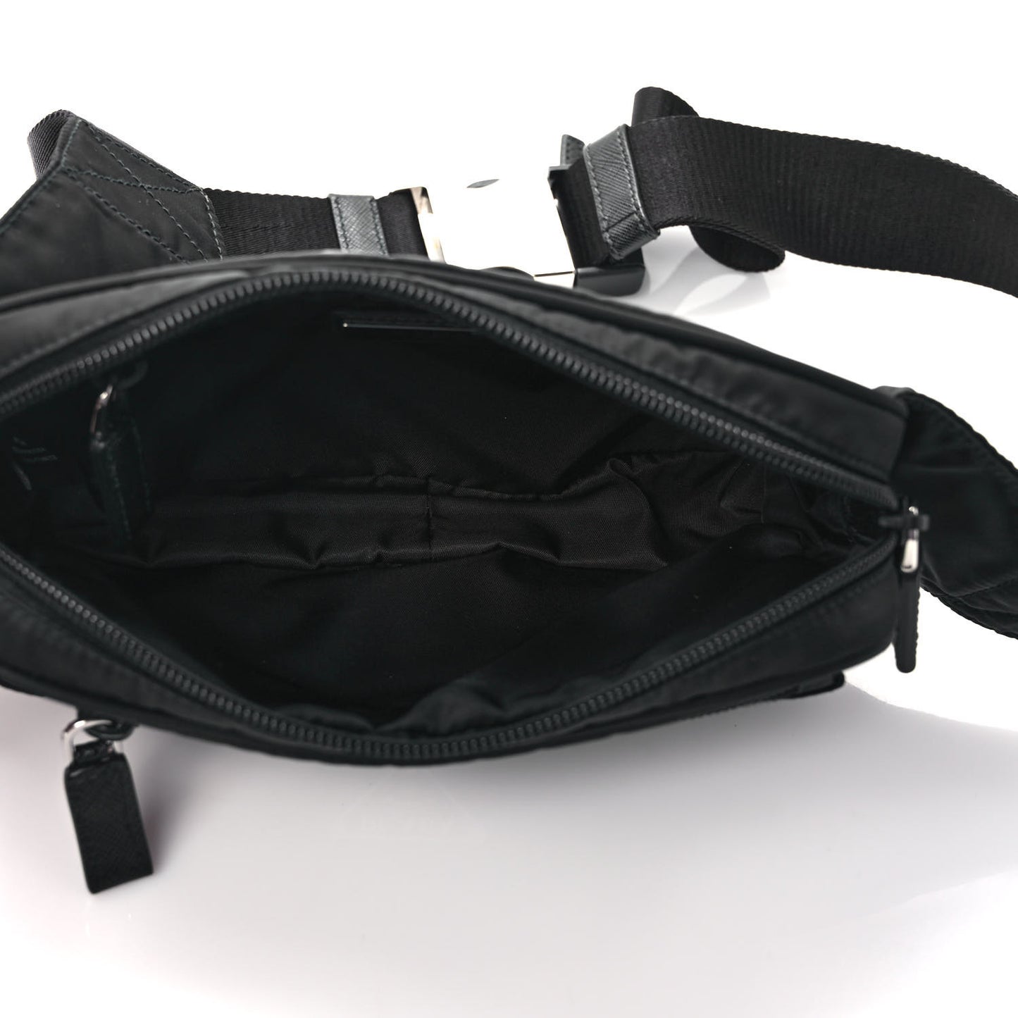 Re-Nylon Saffiano Belt Bag Black