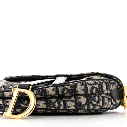 Christian Dior Oblique Mini Saddle Bag Blue 10 of 10