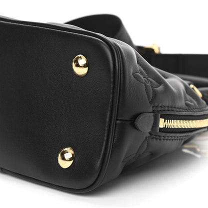 Louis Vuitton Calfskin Bubblegram Alma BB Black 6 of 10