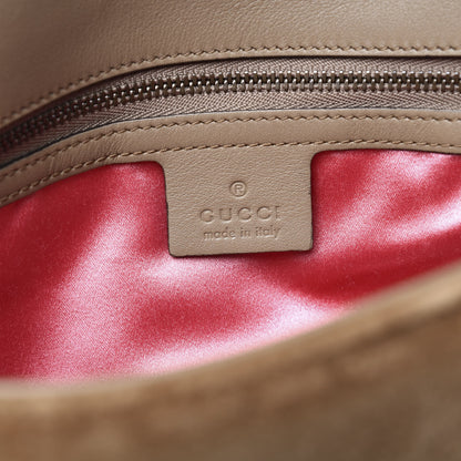 Gucci Velvet Matelasse Medium GG Marmont Shoulder Bag Taupe 5 of 10