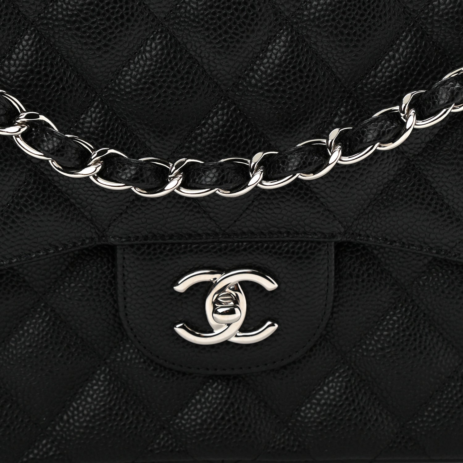 Chanel Caviar Quilted Jumbo Double Flap Black 8 of 11