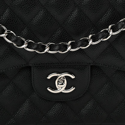 Chanel Caviar Quilted Jumbo Double Flap Black 8 of 11