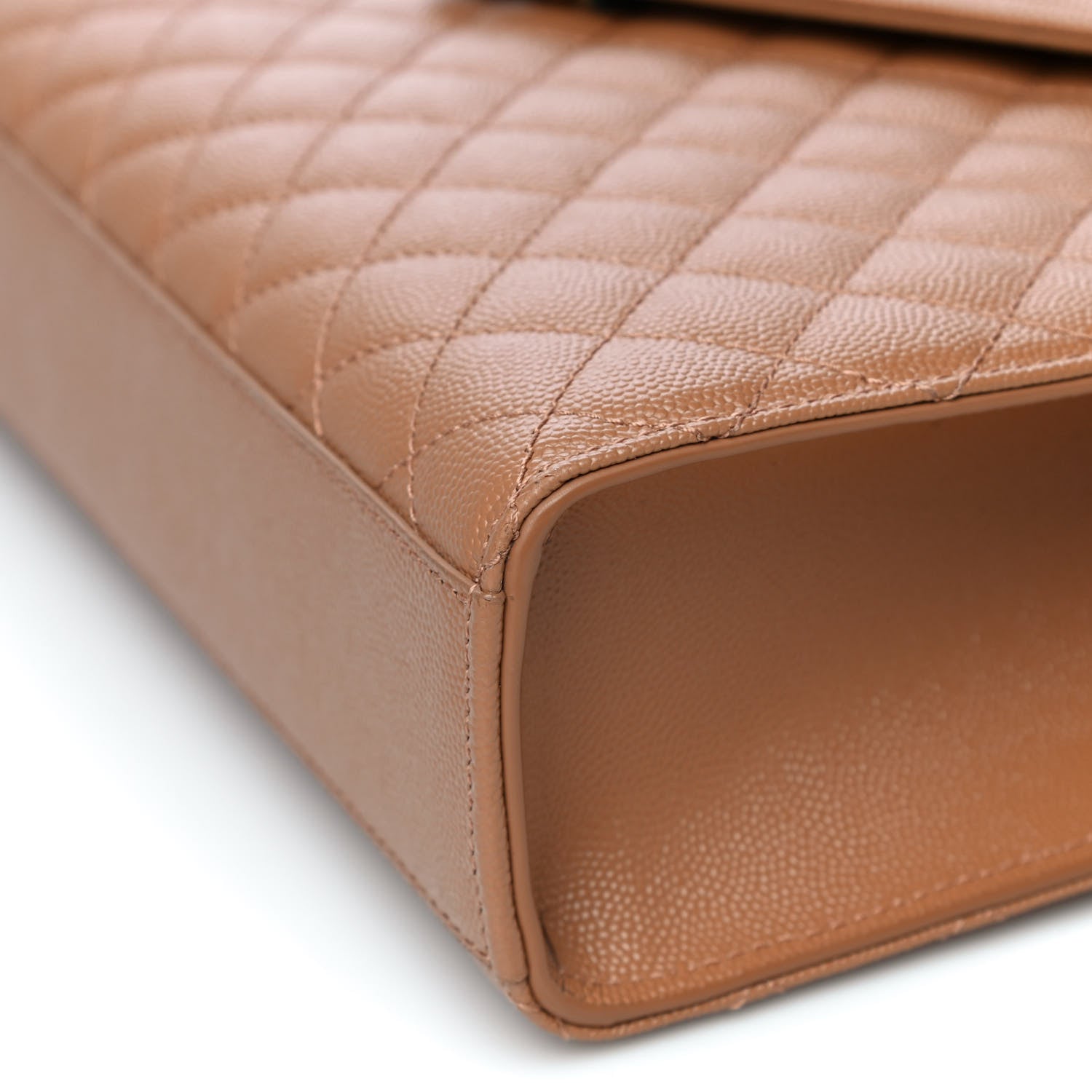 Saint Laurent Grain De Poudre Textured Mixed Matelasse Triquilt Large Monogram Satchel Dune 10 of 13