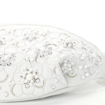 Chanel Calfskin Crystal Beads Embellished Belt Bag White 6 of 9