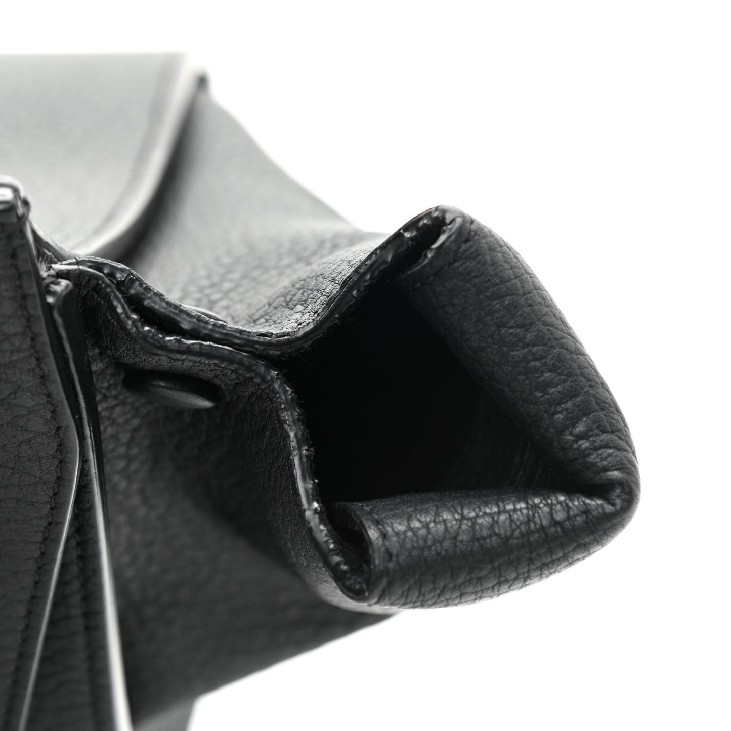 Crisped Calfskin Mini Tie Knot Tote Black