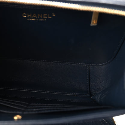 Chanel Caviar Quilted Large CC Filigree Vanity Case Navy 5 of 10