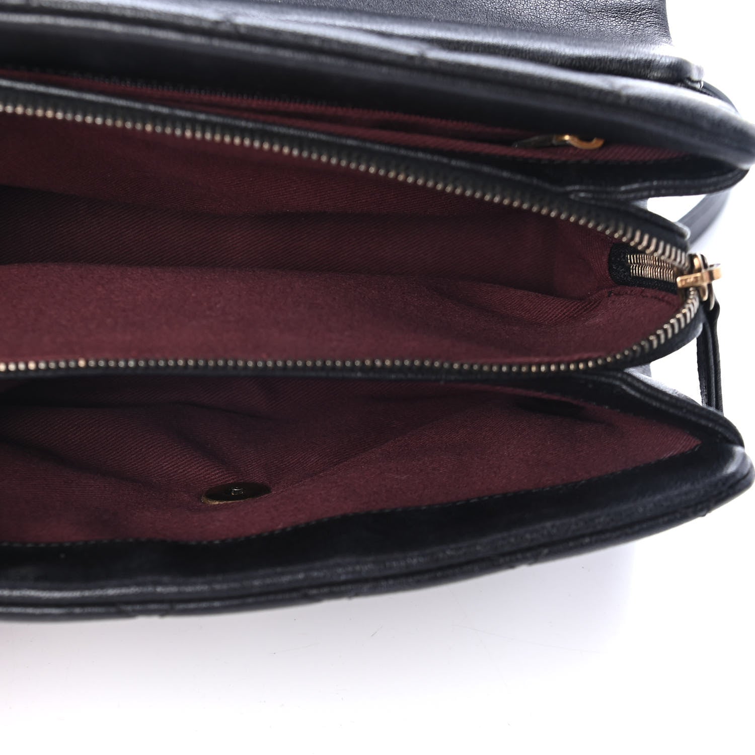 Chanel Shiny Sheepskin Quilted Small Trapezio Flap Black 4 of 4