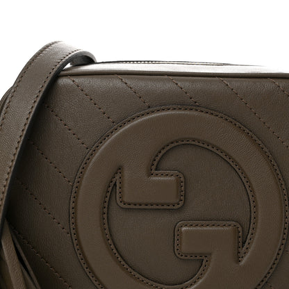Gucci Sakai Be Green Calfskin Diagonal Stitched Small Blondie Shoulder Bag Craclet Brown 7 of 11