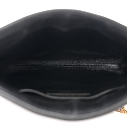 Saint Laurent Lambskin Quilted Monogram Baby Victoire Chain Clutch Bag Black 5 of 10