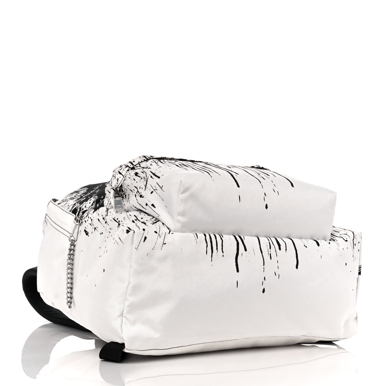 Celine x Christian Marclay Canvas Backpack White Black 3 of 10