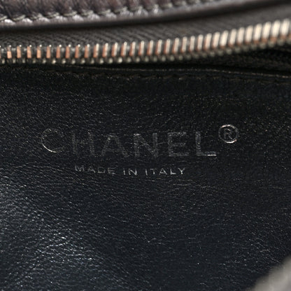 Chanel Metallic Aged Calfskin Quilted Large Reissue Camera Case Silver 6 of 10
