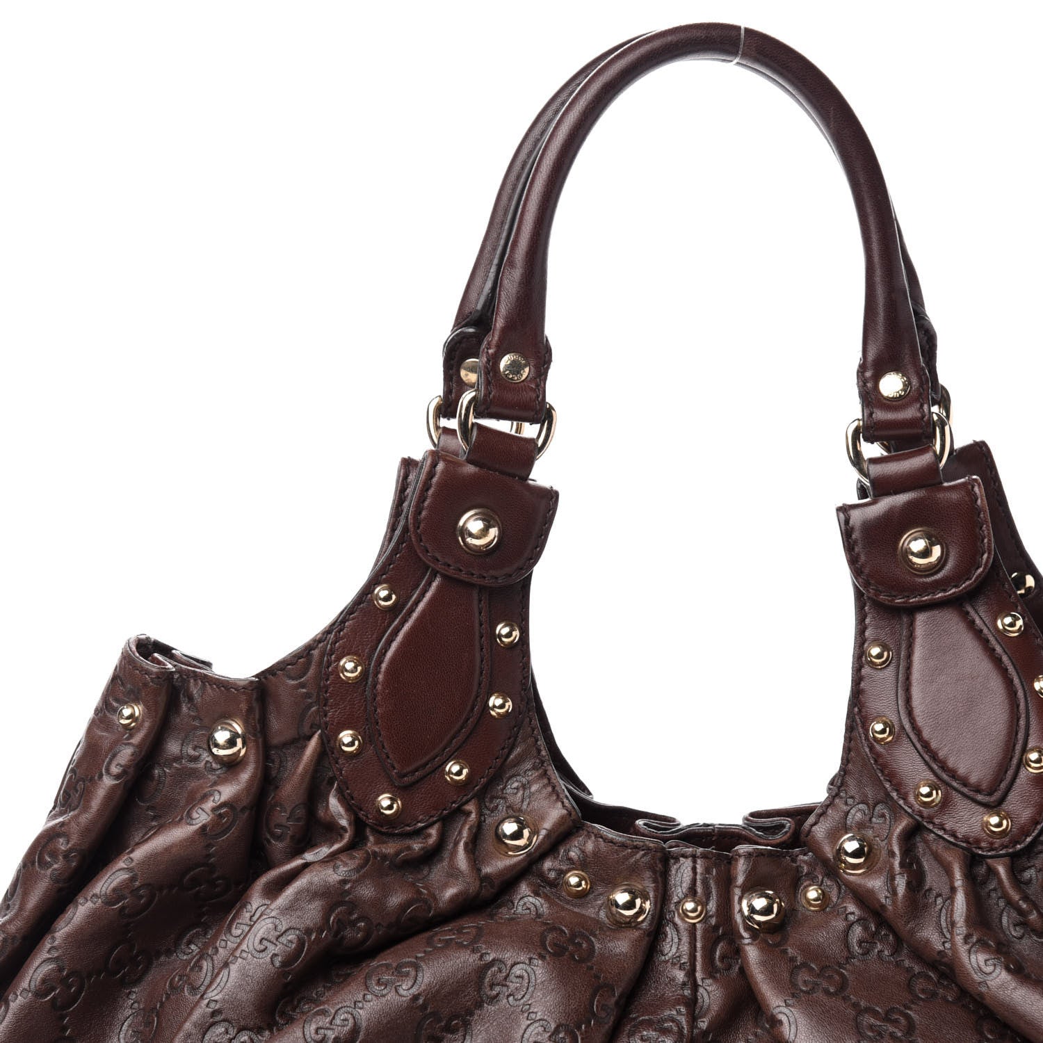 Gucci Guccissima Studded Pelham Shoulder Bag Dark Brown 11 of 11