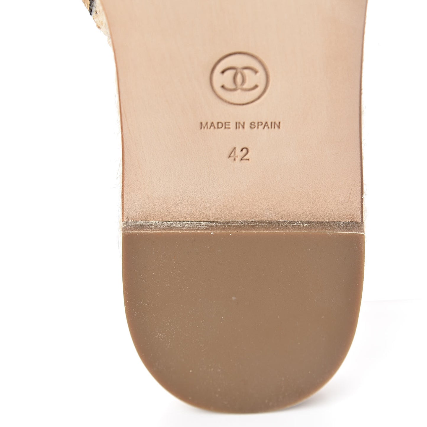 Suede Grosgrain CC Espadrille Mules 42 Black
