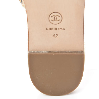 Chanel Suede Grosgrain CC Espadrille Mules 42 Black 11 of 12