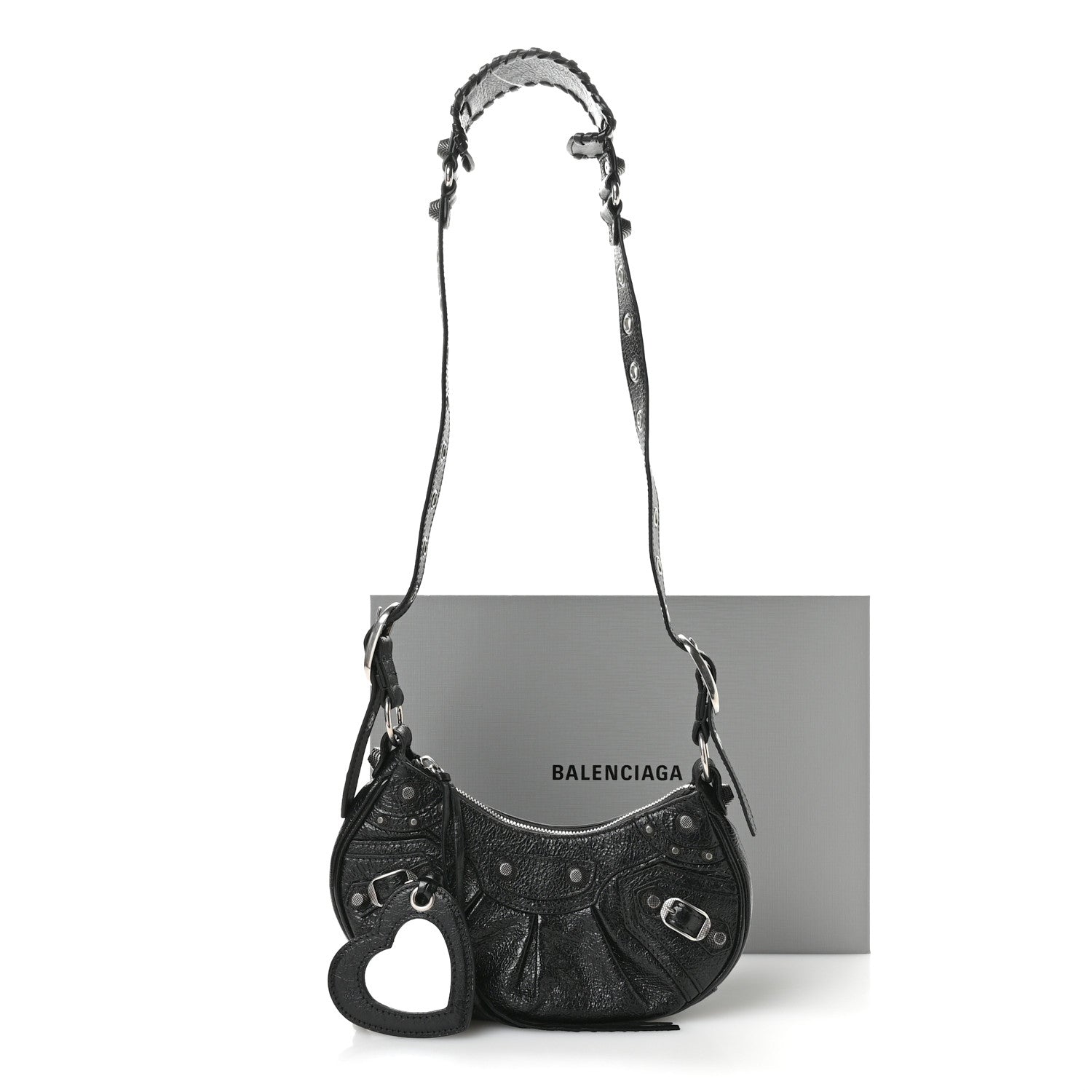 Balenciaga Agneau Arena Le Cagole Shoulder Bag XS Black 12 of 13