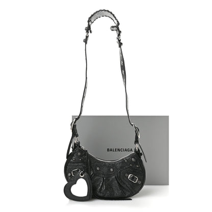 Balenciaga Agneau Arena Le Cagole Shoulder Bag XS Black 12 of 13