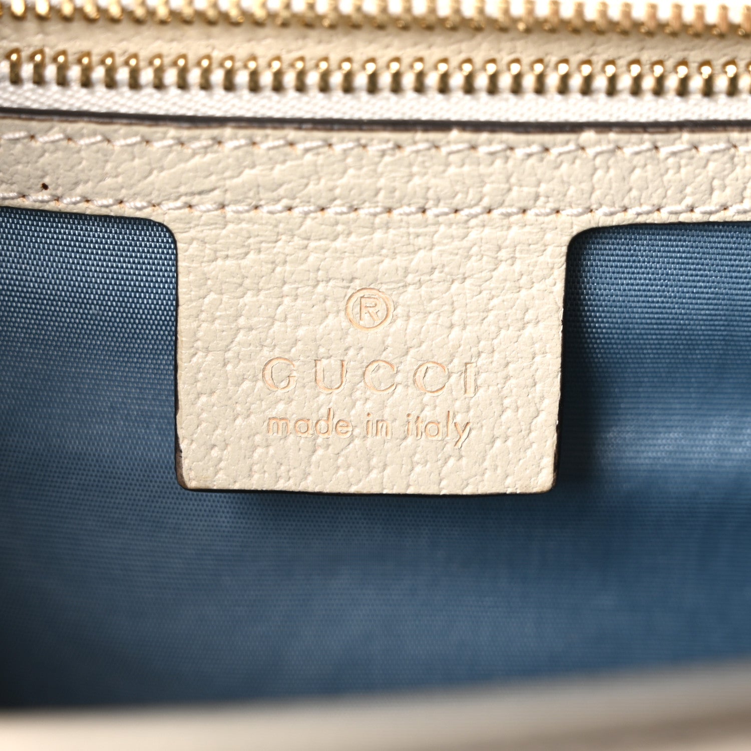 Gucci Textured Calfskin Bee Star Print Small Sylvie Shoulder Bag Mystic White 6 of 10