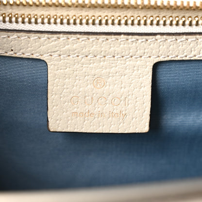 Gucci Textured Calfskin Bee Star Print Small Sylvie Shoulder Bag Mystic White 6 of 10