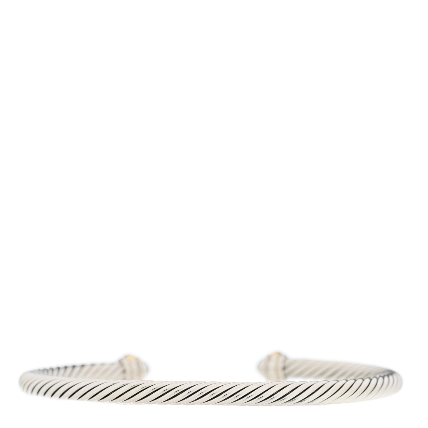 Sterling Silver 18K Yellow Gold 4mm Cable Classics Bracelet