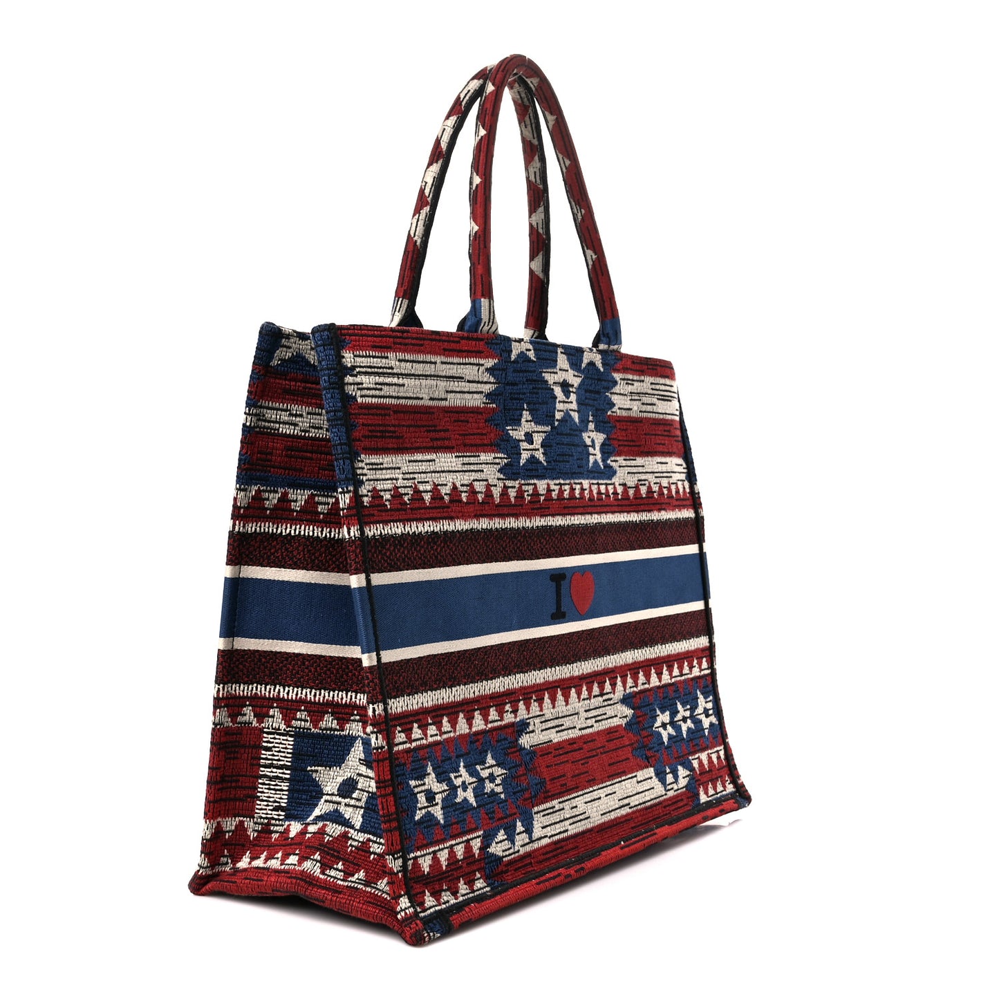 Canvas Embroidered Large Exclusive US Book Tote Multicolor