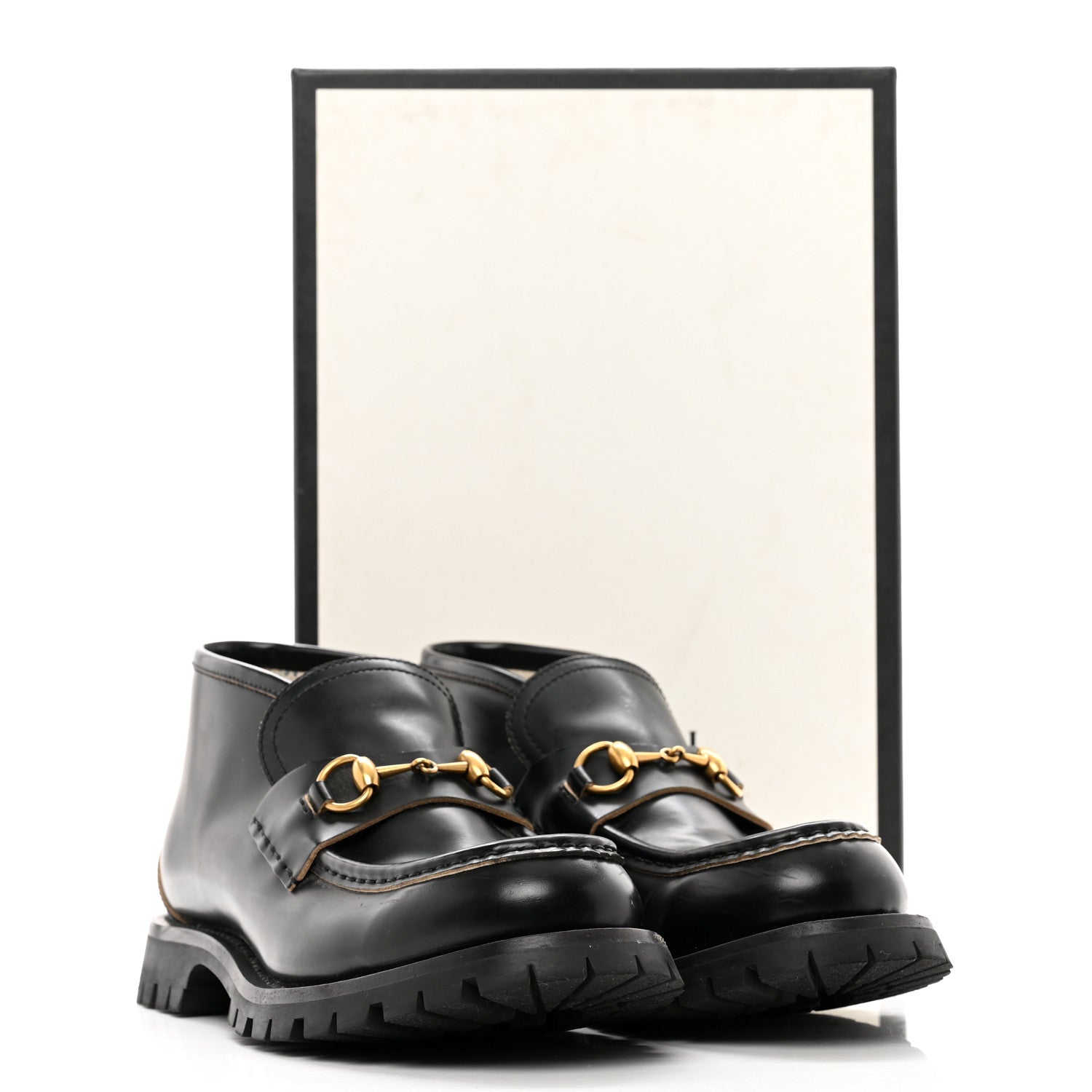Gucci Cordovan Lux Mens Harald Horsebit Ankle Boots 7.5 Black 10 of 10