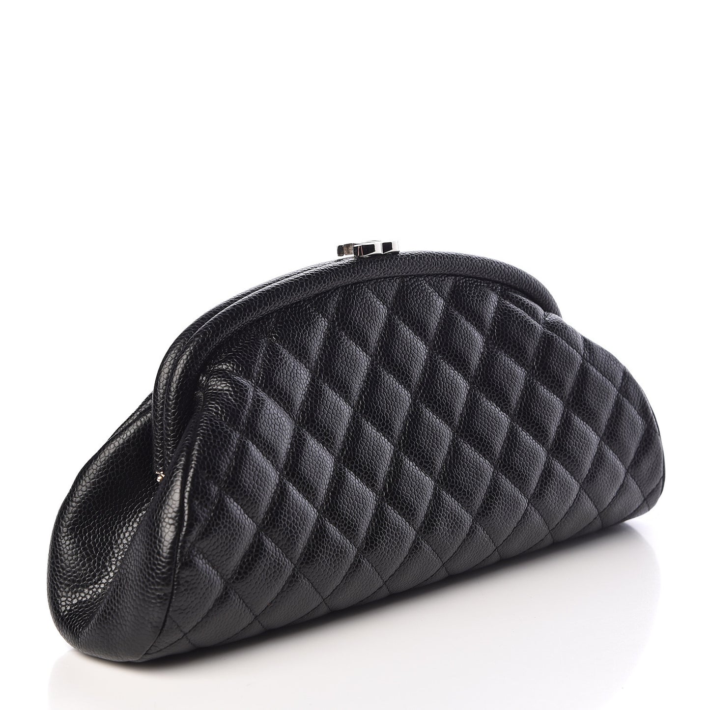 Caviar Quilted Timeless Clutch Black