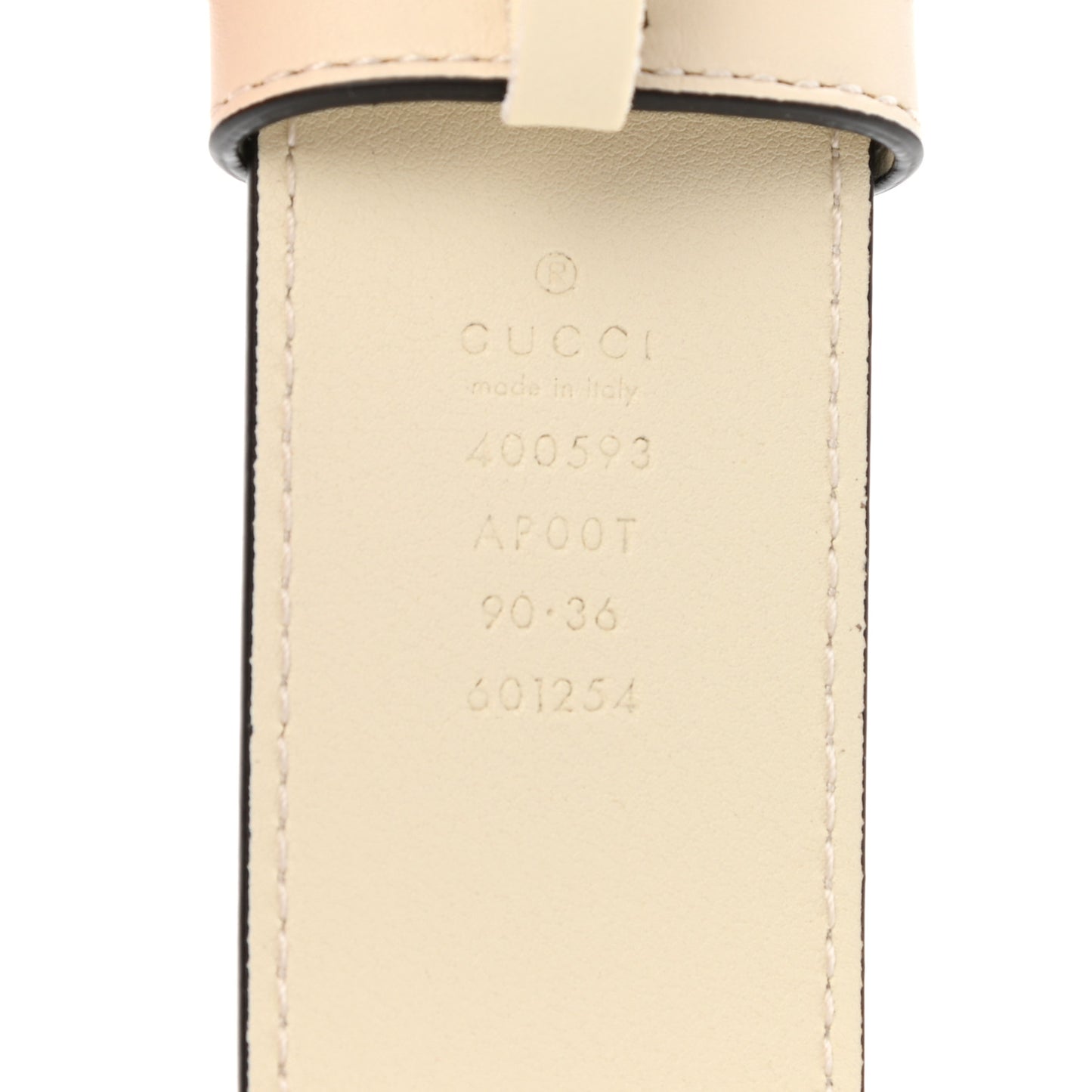 Calfskin Double G 40mm Belt 90 36 Mystic White