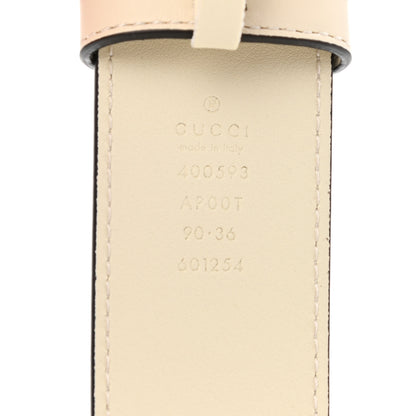 Gucci Calfskin Double G 40mm Belt 90 36 Mystic White 3 of 7