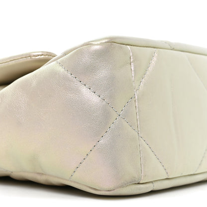 Chanel Iridescent Calfskin Quilted Medium Chanel 19 Flap White 9 of 10