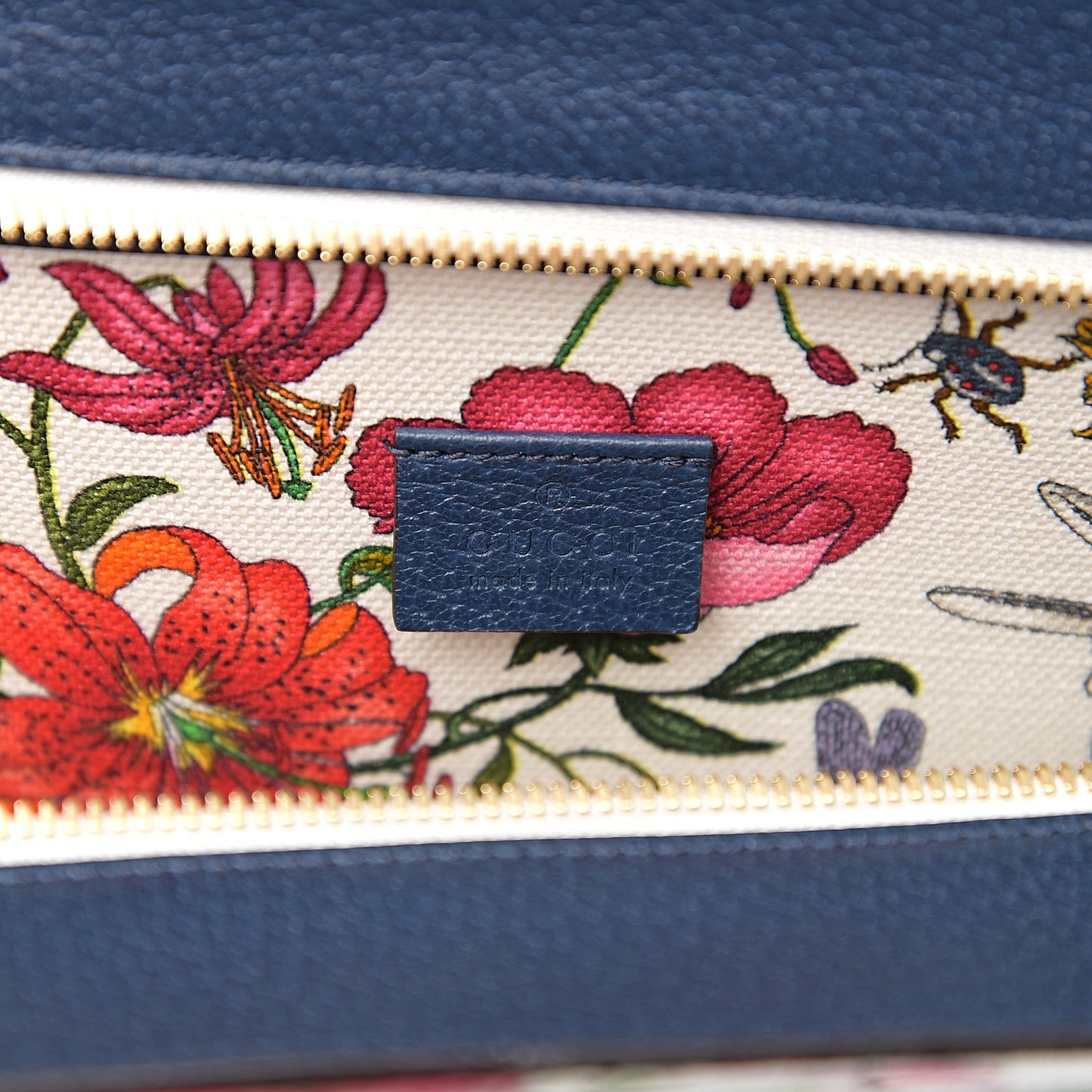 Canvas Medium Flora Tote White Multicolor Blue Agata