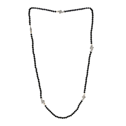 Tiffany 18K Yellow Gold Black Onyx Pearl Fish Bead Necklace 2 of 4