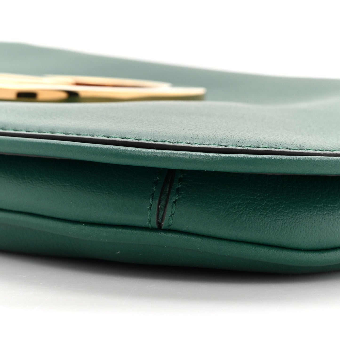 Roxy Calfskin Blondie Chain Shoulder Flap Bag Emerald