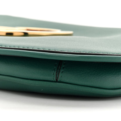 Gucci Roxy Calfskin Blondie Chain Shoulder Flap Bag Emerald 9 of 10