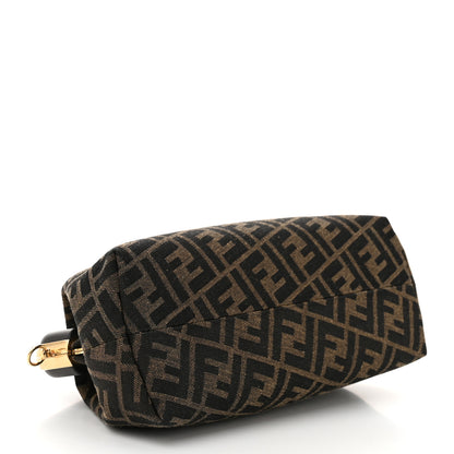Fendi Shiny Nappa Fabric Jacquard FF 1974 Midi Fendi Tobacco Moro Ebano 4 of 10