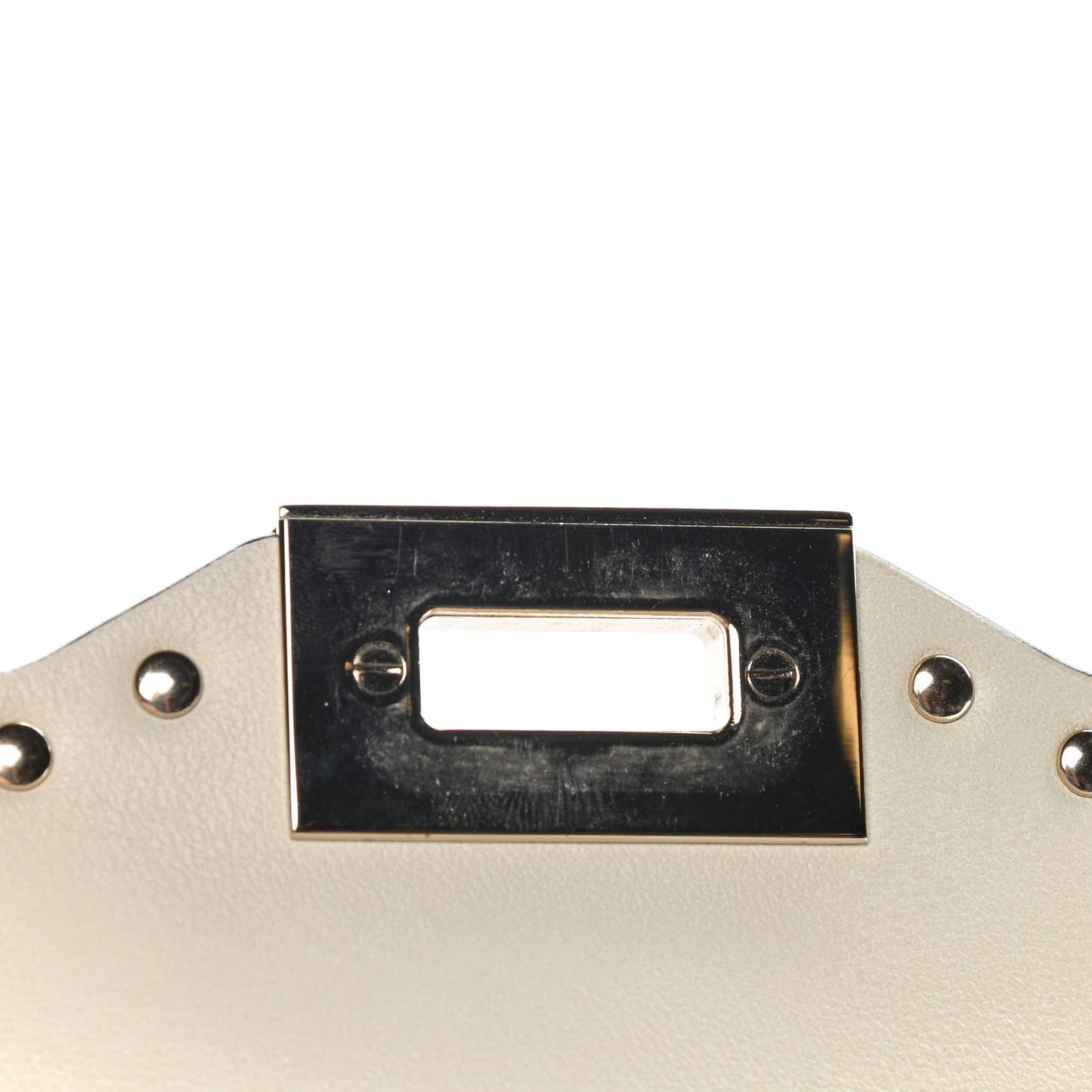 Calfskin Mini Rockstud Crossbody Bag Ivory