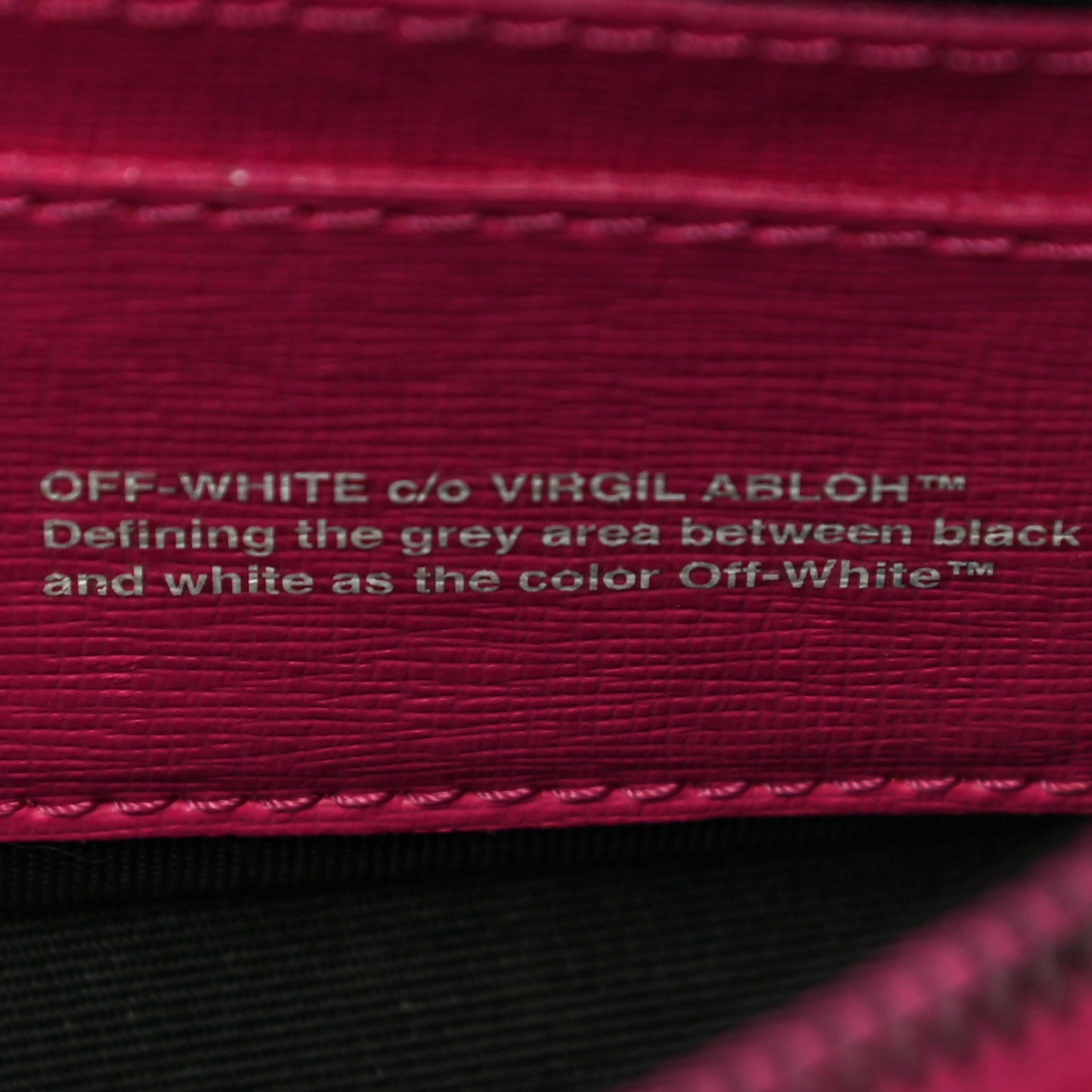 Saffiano Striped Mini Diag Binder Clip Bag Pink White