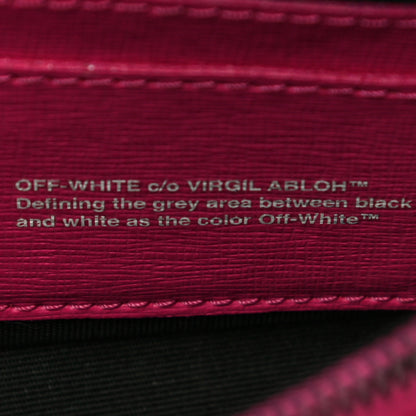 Off-White Saffiano Striped Mini Diag Binder Clip Bag Pink White 7 of 20