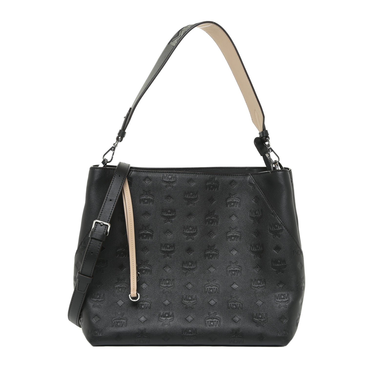 MCM Calfskin Ottomar Medium Klara Hobo Black 1 of 16