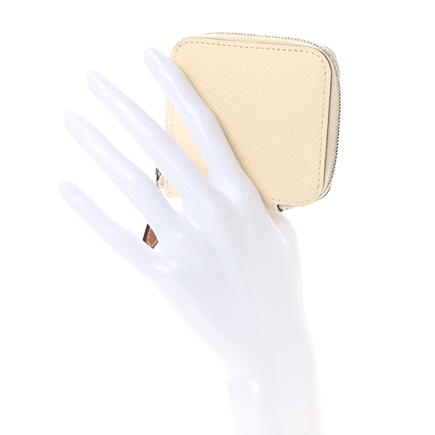 Hermes Epsom Silk'in Coin Purse Nata 2 of 7