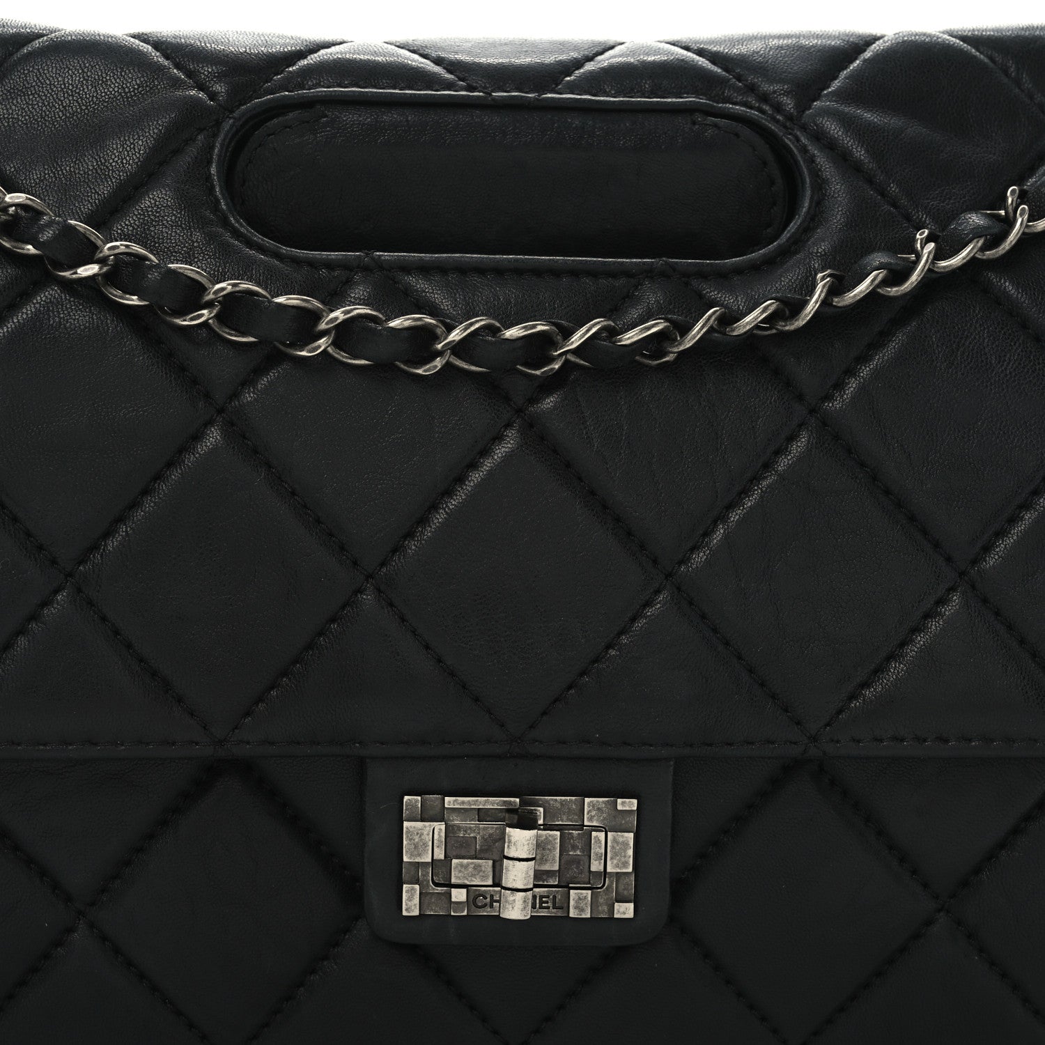 Chanel Washed Lambskin Jumbo Take Away Flap Black 8 of 10