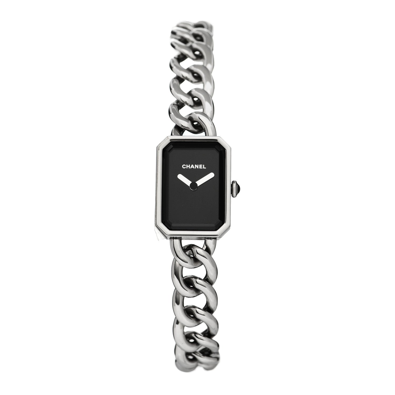 Chanel Stainless Steel 20mm Chain Premiere Quartz Watch Black 1 of 5