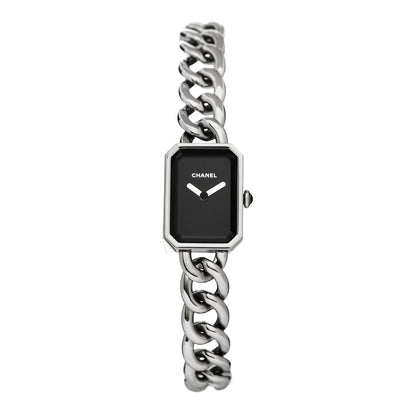 Chanel Stainless Steel 20mm Chain Premiere Quartz Watch Black 1 of 5