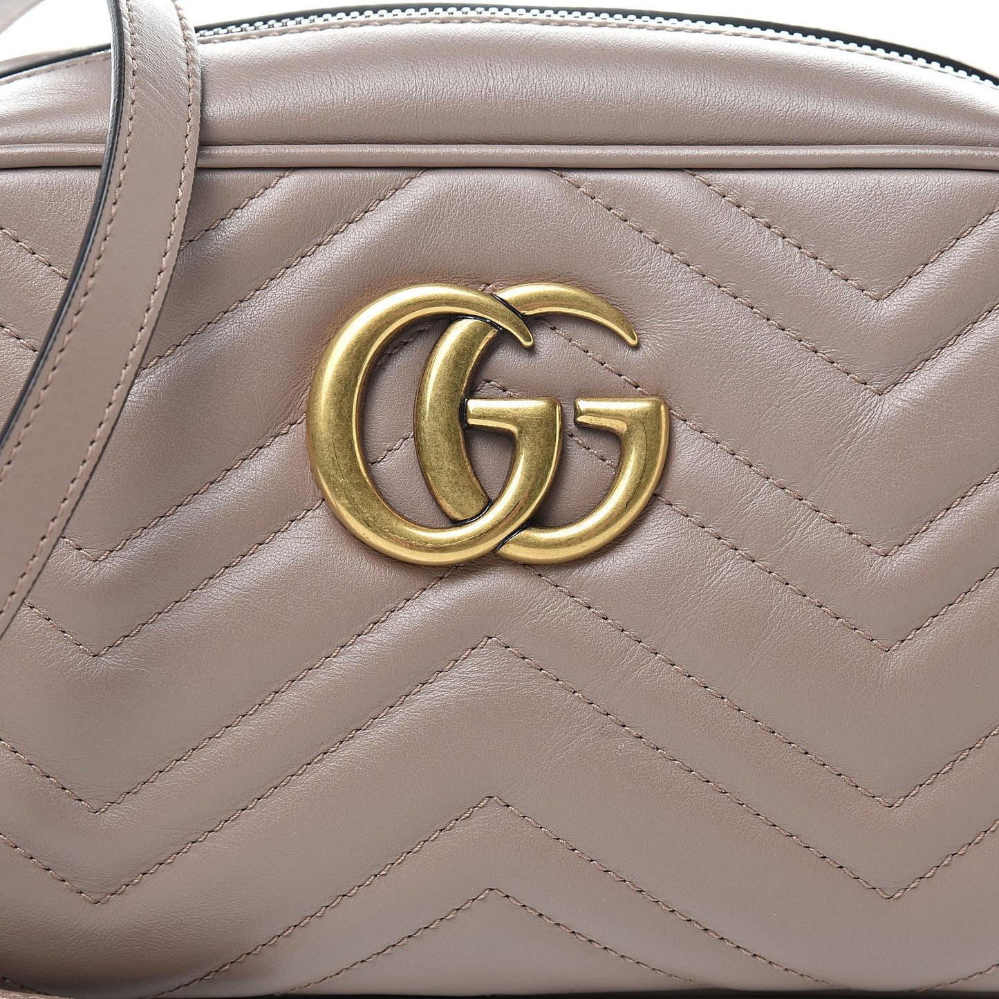 Calfskin Matelasse Small GG Marmont Chain Shoulder Bag Porcelain Rose