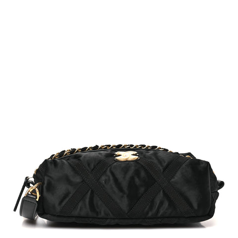 Nylon Grosgrain Lifestyle Pouch Black