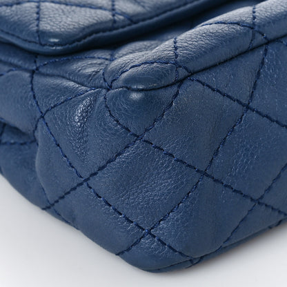 Chanel Washed Caviar Quilted Medium Double Flap Blue 10 of 10