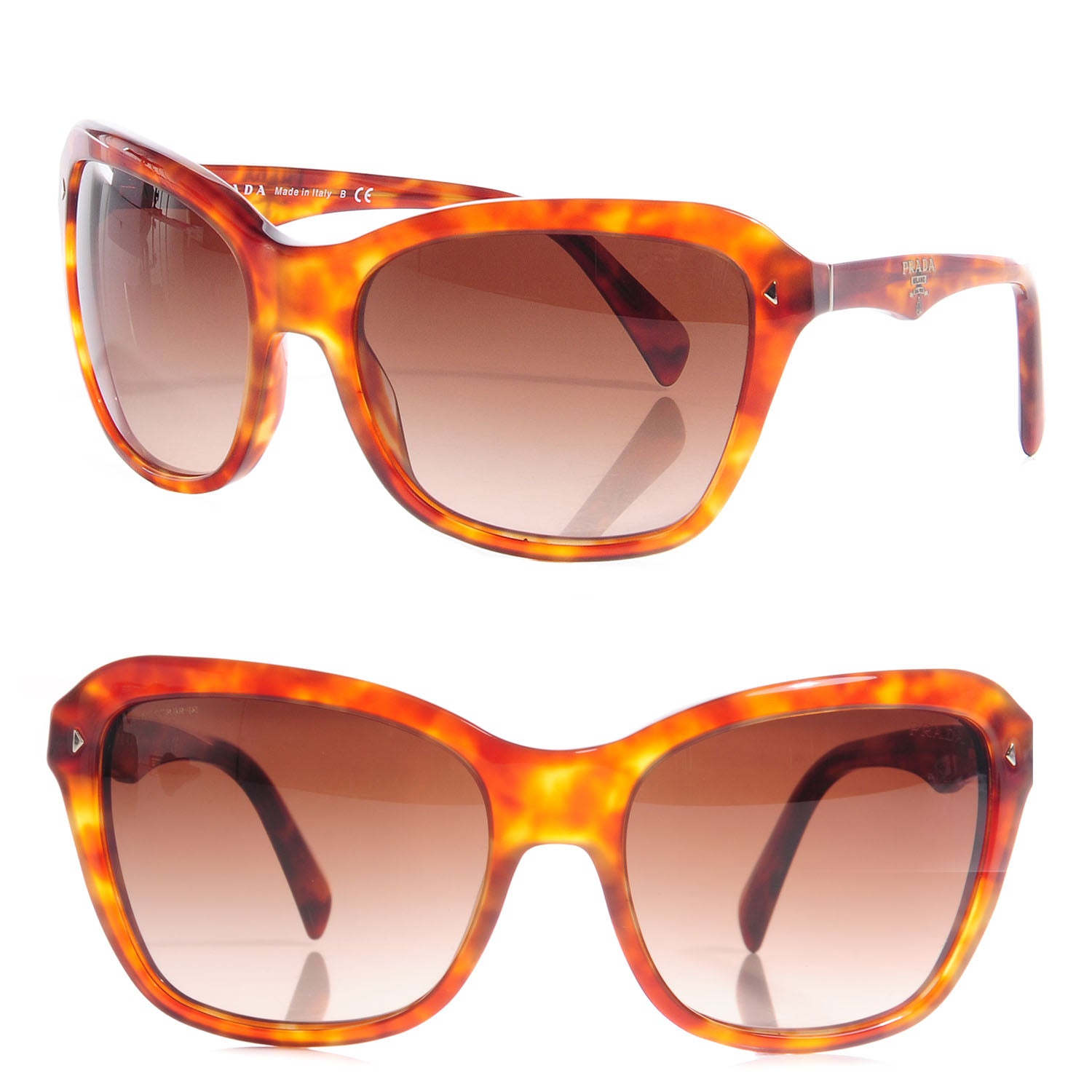 Prada Tortoise Shell Sunglasses SPR 24N 1 of 8