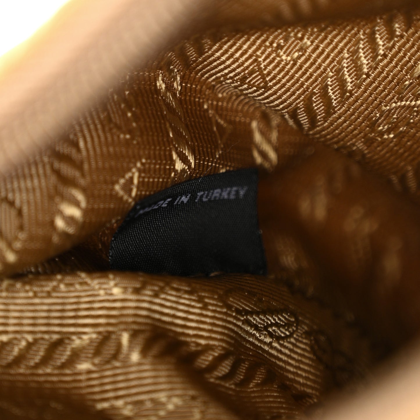 Tessuto Nylon Stitched Shoulder Bag Tobacco