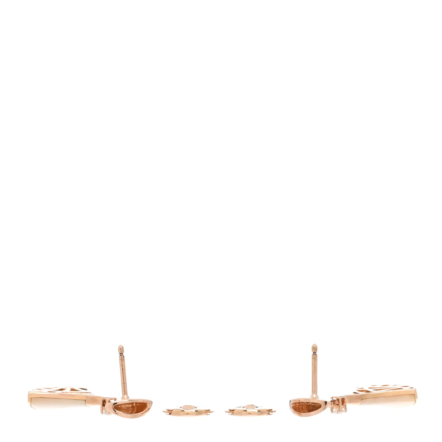 18K Rose Gold Diamond Mother of Pearl Divas' Dream Earrings