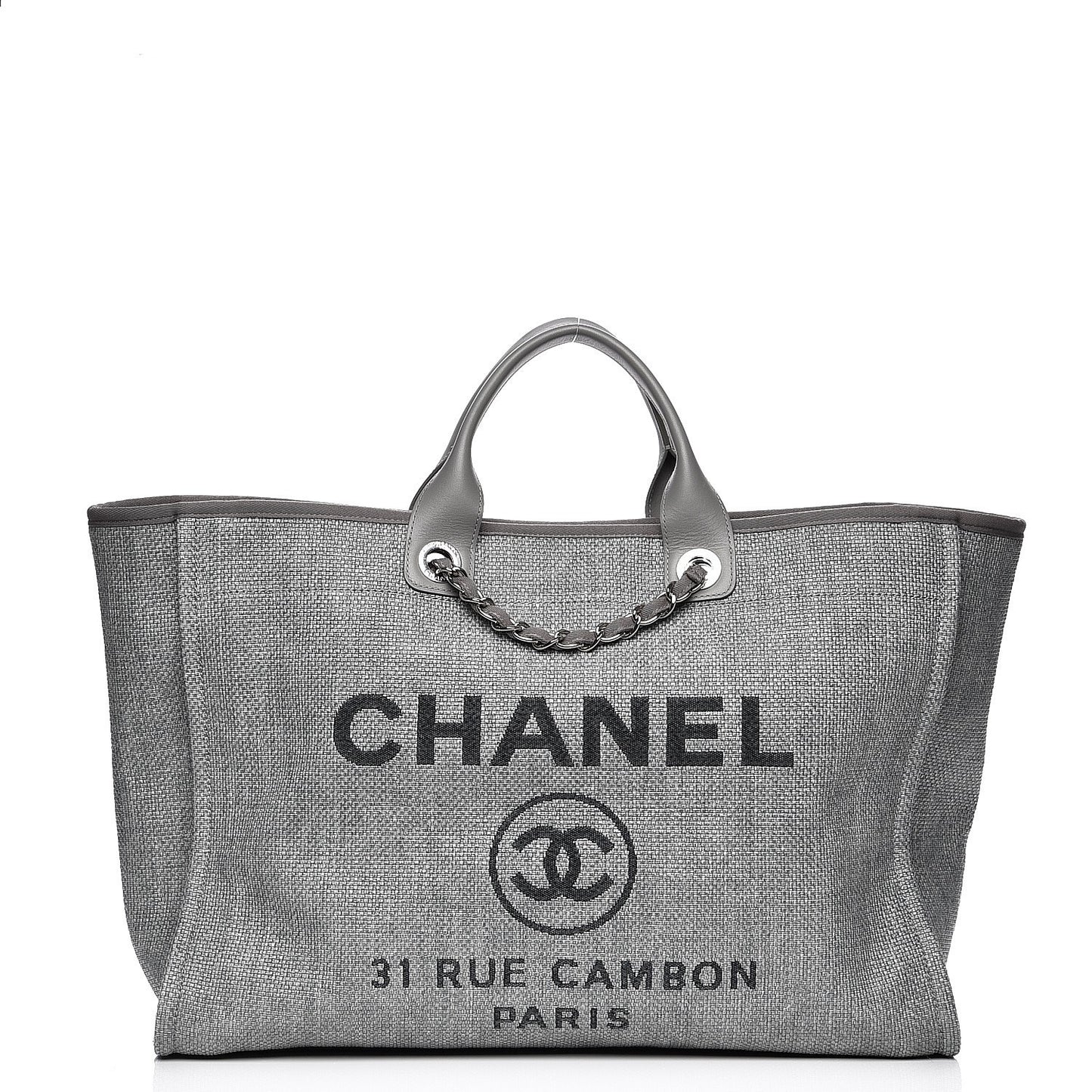 Canvas Large Deauville Tote Grey