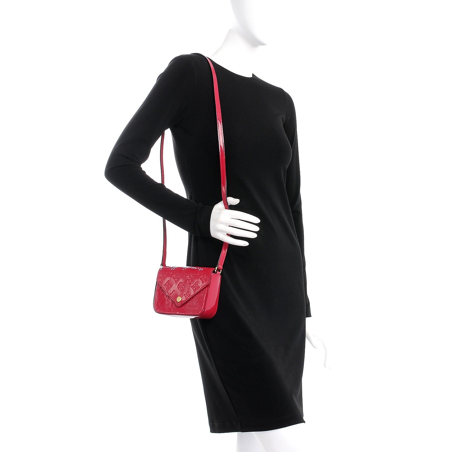 Louis Vuitton Vernis Mini Sac Lucie Rose Indien 2 of 7